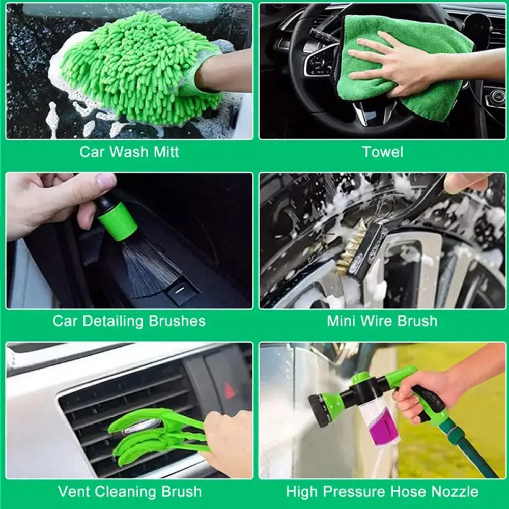 Detailing Brush Set Power Scrubber Drill Brushes Car Polish Pads Car Cleaning Brush for Car Air Vents Rim Dirt Dust Clean Tools