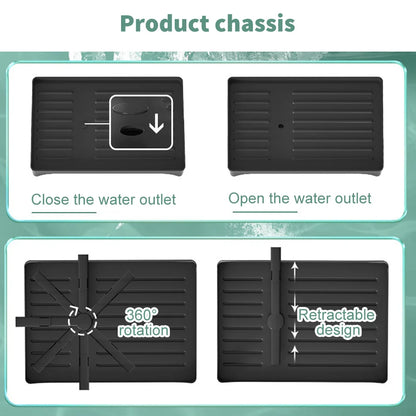 Drainer Rack Kitchen Sink Kitchen Adjustable Plates Organizer Dish Bowl Drainer Storage Rack Cutlery Storage Holder