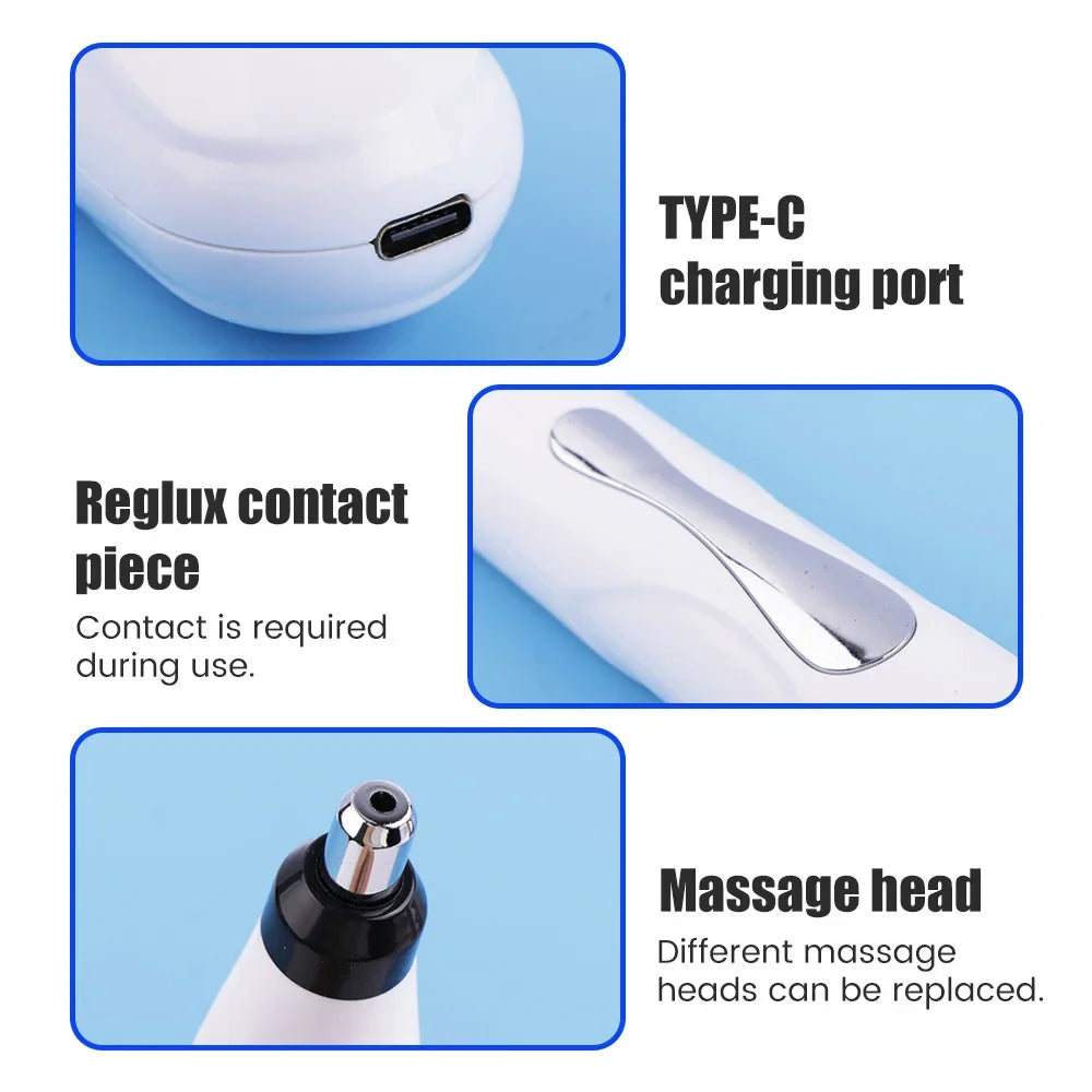 USB Rechargeable Acupuncture Pen 5 Head Laser Meridian Energy Massage Pen Massager for Body Face Neck Leg Therapy Health Care