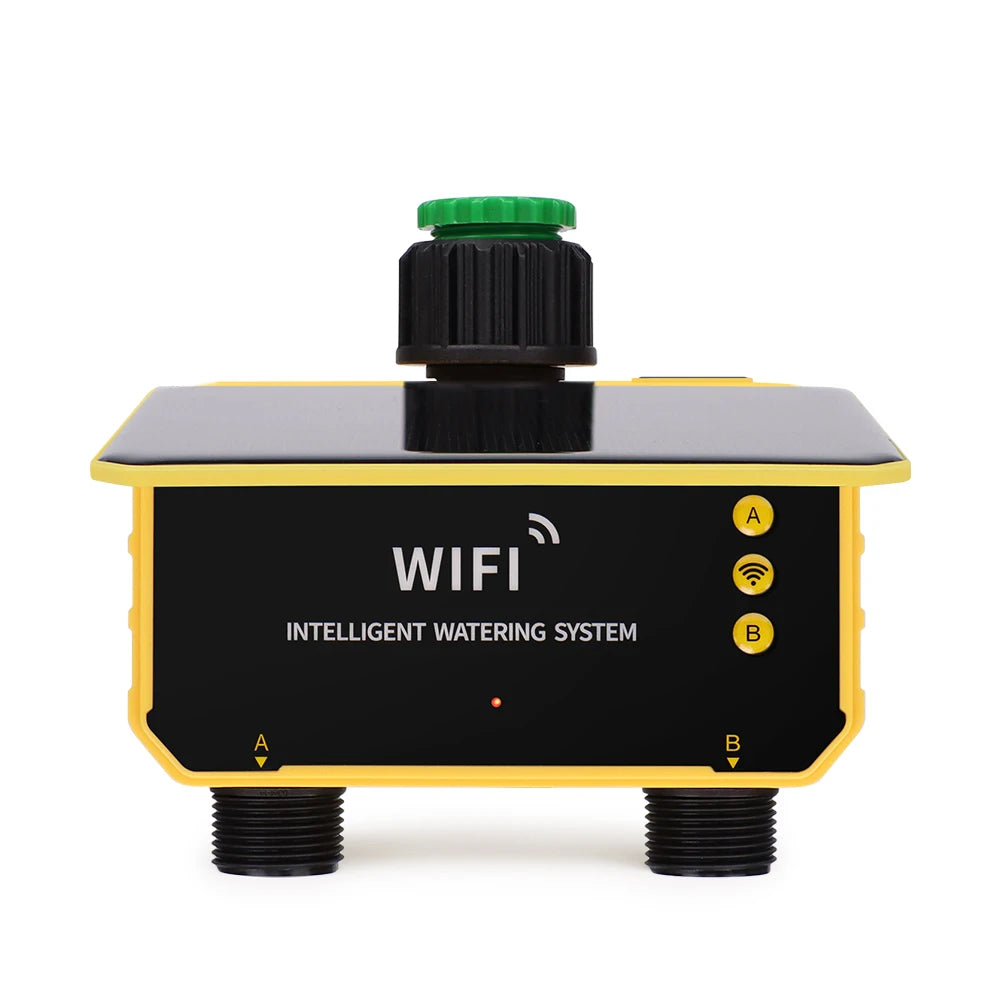 New 1/2 Outlets Solar Irrigation Timer Smart APP Control Automatic Irrigation System Outdoor Water Timer Garden Watering Tool ﻿