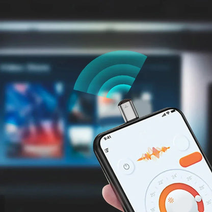 Type-C Smartphone Infrared Transmitter Adapter, Smart App Control for TV and  Devices with Infrared Remote Functionality