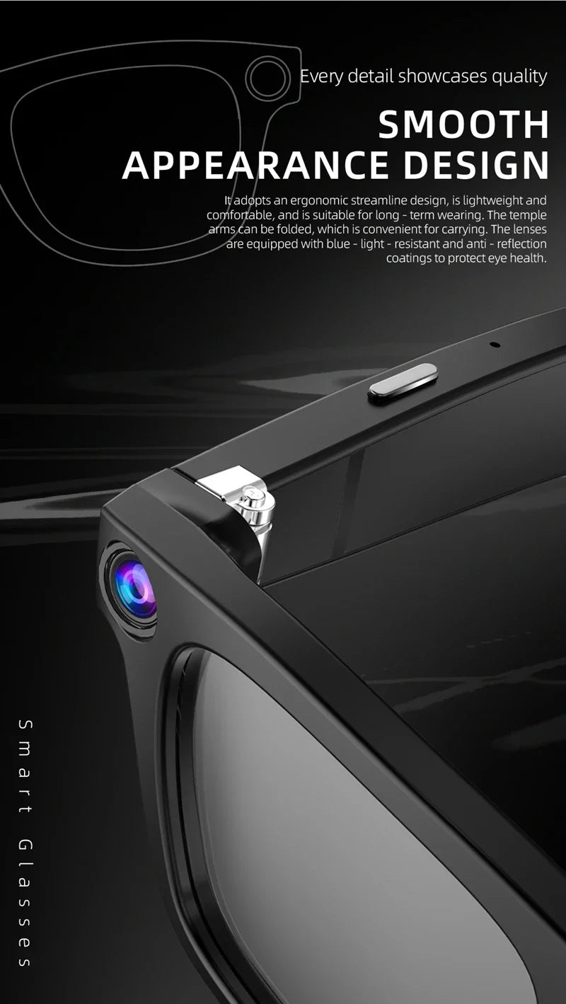 Xiaomi 800W Pixel Smart Glasses with Ai Camera for High-Definition Photography Video Recording Voice Calls and Translation New