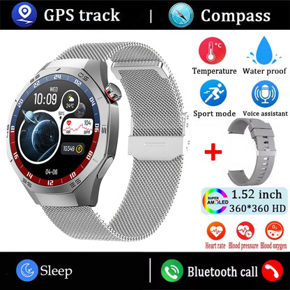 2025 New for Huawei GT5 Pro Smart Watch Men AMOLED Screen GPS Motion Trajectory Heart Rate Bluetooth Calls Smartwatch Waterproof