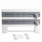 Cling Film Paper Towel Holder Kitchen Cling Film Holder Ergonomic Design High Sharpness Blade ABS Wall Mounted for Apartment
