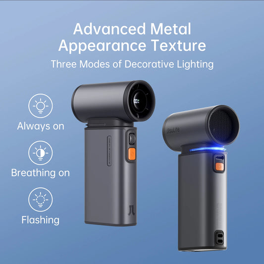 Portable Turbo Handheld Fan, 100 Winds Speeds Adjustable, 9000 Mah Rechargeable Battery, LED Display, Outdoor Camping