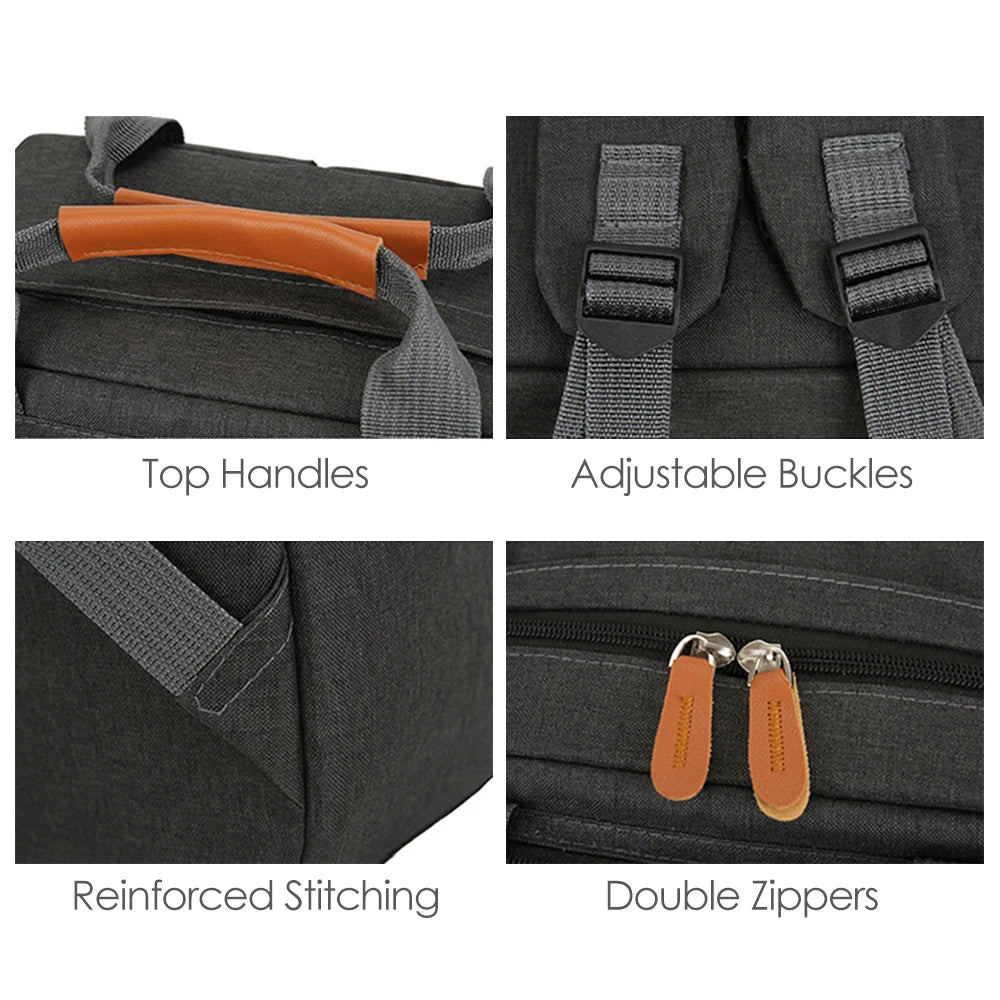 3Pcs Backpack Set Women Men Laptop Backpack Shoulder Bag Small Pocket for Travel School Business Work College Fits up to 14.5In