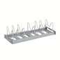 Expandable Kitchen Cabinet Pot Organizer Rack, Adjustable Divider, Multi-Purpose Pots and Pans Storage Solution