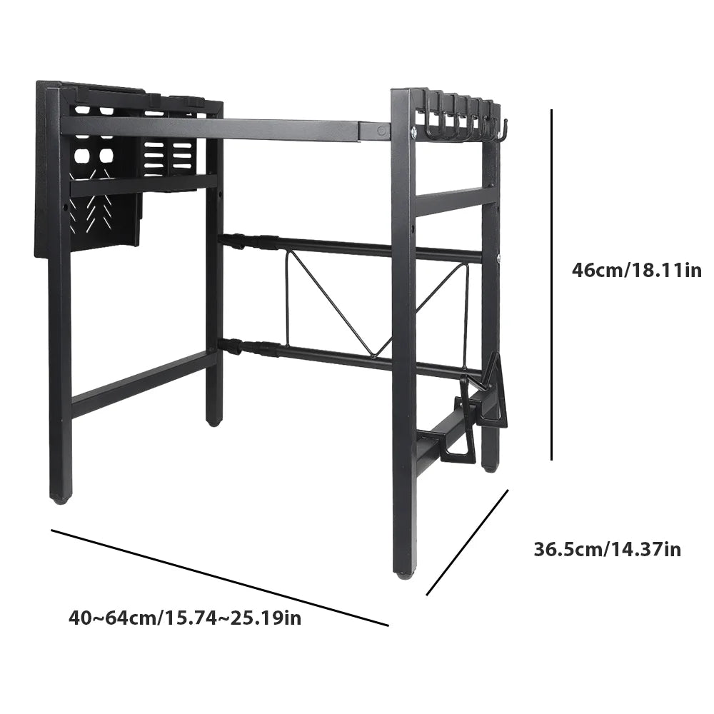 Microwave Storage Rack Adjustable Stand Rack Modern Kitchen Microwave Oven Shelf Multi-Functional Kitchen Microwave Storage Rack