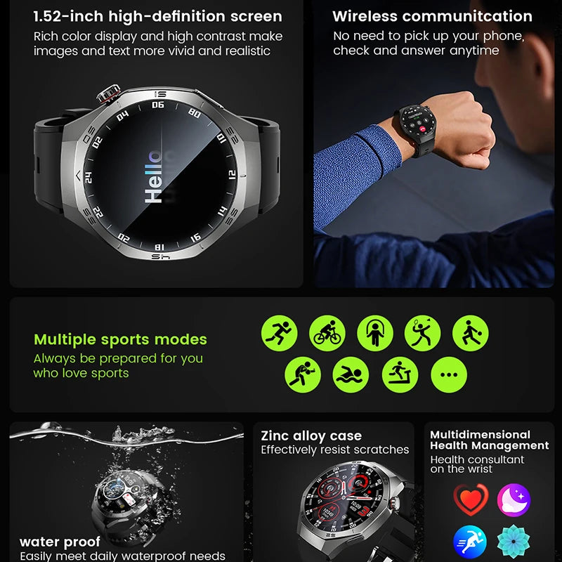 2025 New for Huawei GT5 Pro Smart Watch Men AMOLED Screen GPS Motion Trajectory Heart Rate Bluetooth Calls Smartwatch Waterproof