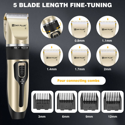 Professional Hair Trimmer, All-In-1 Body Hair Trimmer, Cordless Precision Trimmer, 90 Minutes Ultrasonic Sharp Blade for Men, Ki