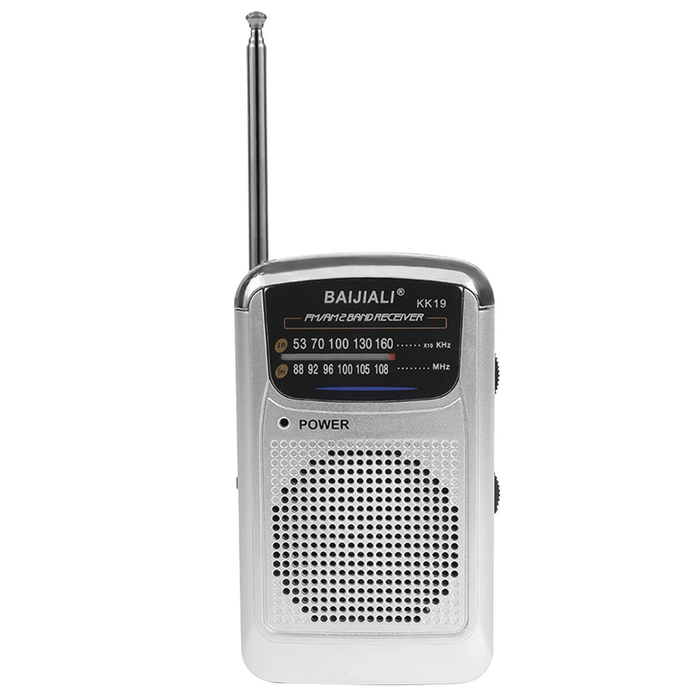 Digital Radio LCD Display Stereo Radio Battery Operated Pocket Pointer Radio Telescopic Antenna for Indoor Outdoor Emergency Use