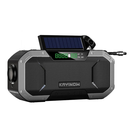 DF-580 Emergency Weather Radio Hand Crank Solar Radio AM/FM IPX5 Waterproof Outdoor Emergency LED Flashlight 5000Mah Power Bank