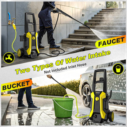 Gisam 180Bar 2200W Electric High Pressure Washer Car Washer Gun Garden Washing Water Wash Spray Gun 180° Adjustable Nozzle