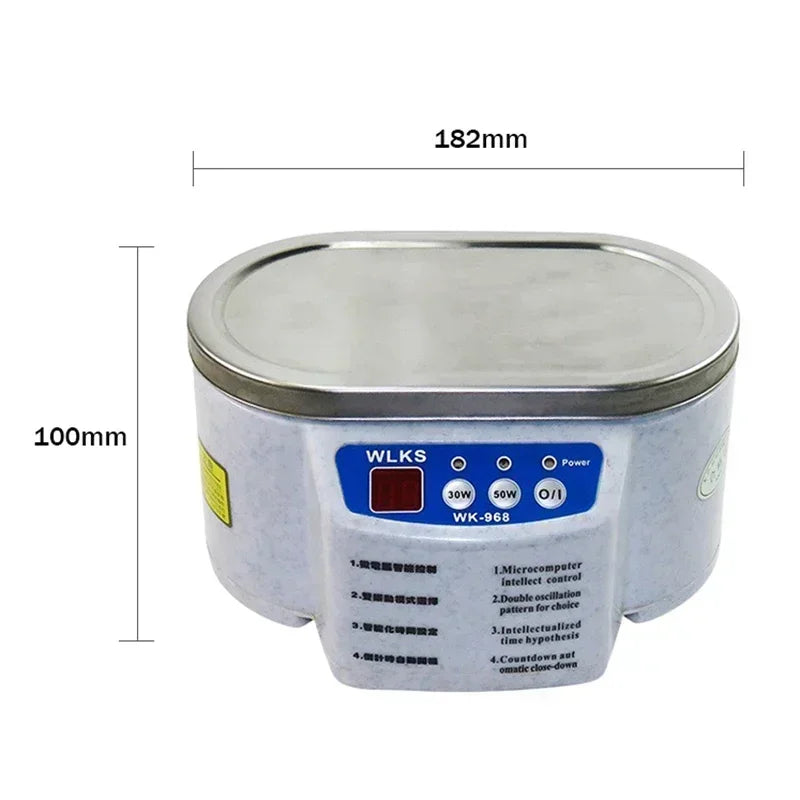 600ML Portable Ultrasonic Cleaner Jewelry Parts Glasses Denture False Teeth Watch Washing Machine Tub Dual Frequency Vibration