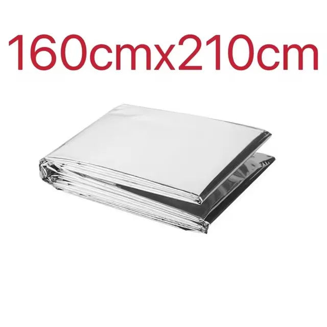 Outdoor Emergency Sleeping Bag, First Aid Blanket, Aluminum Foil Emergency Blanket, Waterproof and Lightweight Survival Blanket