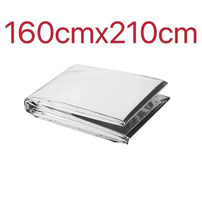 Outdoor Emergency Sleeping Bag, First Aid Blanket, Aluminum Foil Emergency Blanket, Waterproof and Lightweight Survival Blanket