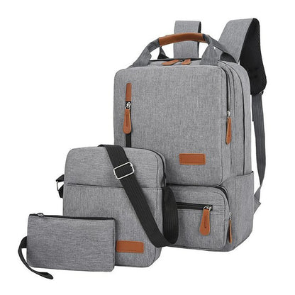 3Pcs Backpack Set Women Men Laptop Backpack Shoulder Bag Small Pocket for Travel School Business Work College Fits up to 14.5In