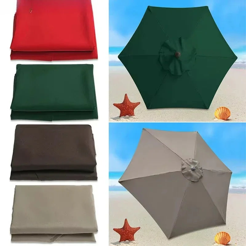 2/2.7/3M Garden Umbrella Cover Waterproof Beach Canopy Outdoor Garden UV Protection Parasol Sunshade Umbrella Replacement Cover