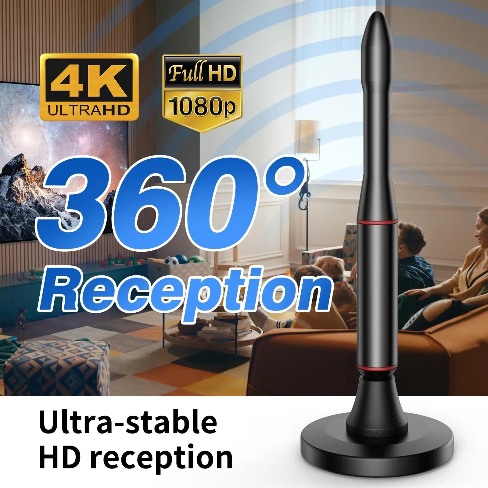 Antenna for Digital Tv Signal Booster High Gain 30 DBI Indoor Digital Antenna for Wide Range Hdtv Reception Home Tv Aerial