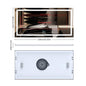 XXL Bathroom Mirror Smart LED Vanity Mirror Wall Mounted with Bluetooth, Digital Display, Back Front Lit,Anti Fog for Hotel Hall