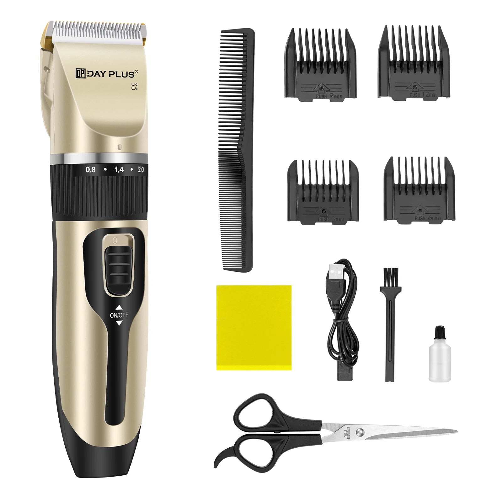 Professional Hair Trimmer, All-In-1 Body Hair Trimmer, Cordless Precision Trimmer, 90 Minutes Ultrasonic Sharp Blade for Men, Ki
