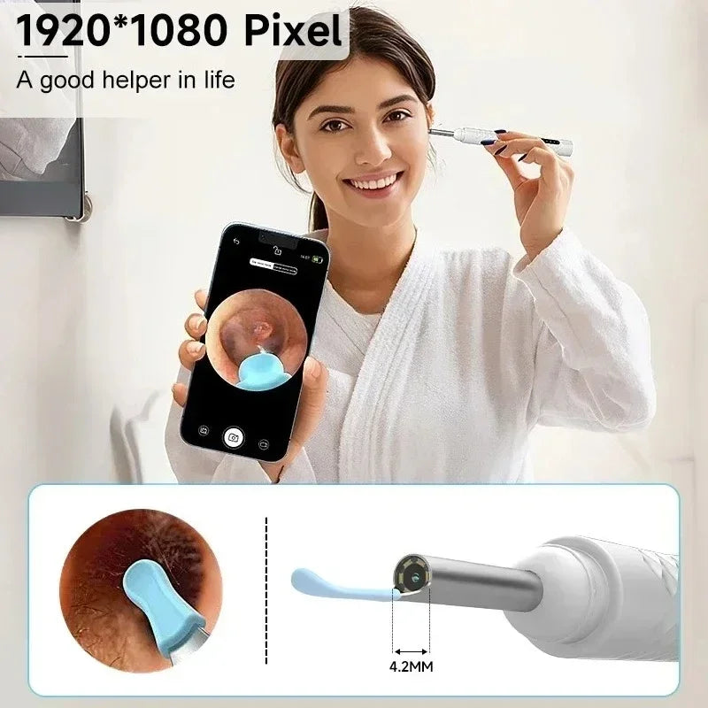 WIFI Visual Ear Camera HD1080P 4.2MM Ear Stick Pick Ear Spoon Wireless Endoscope Wax Clean Health Care