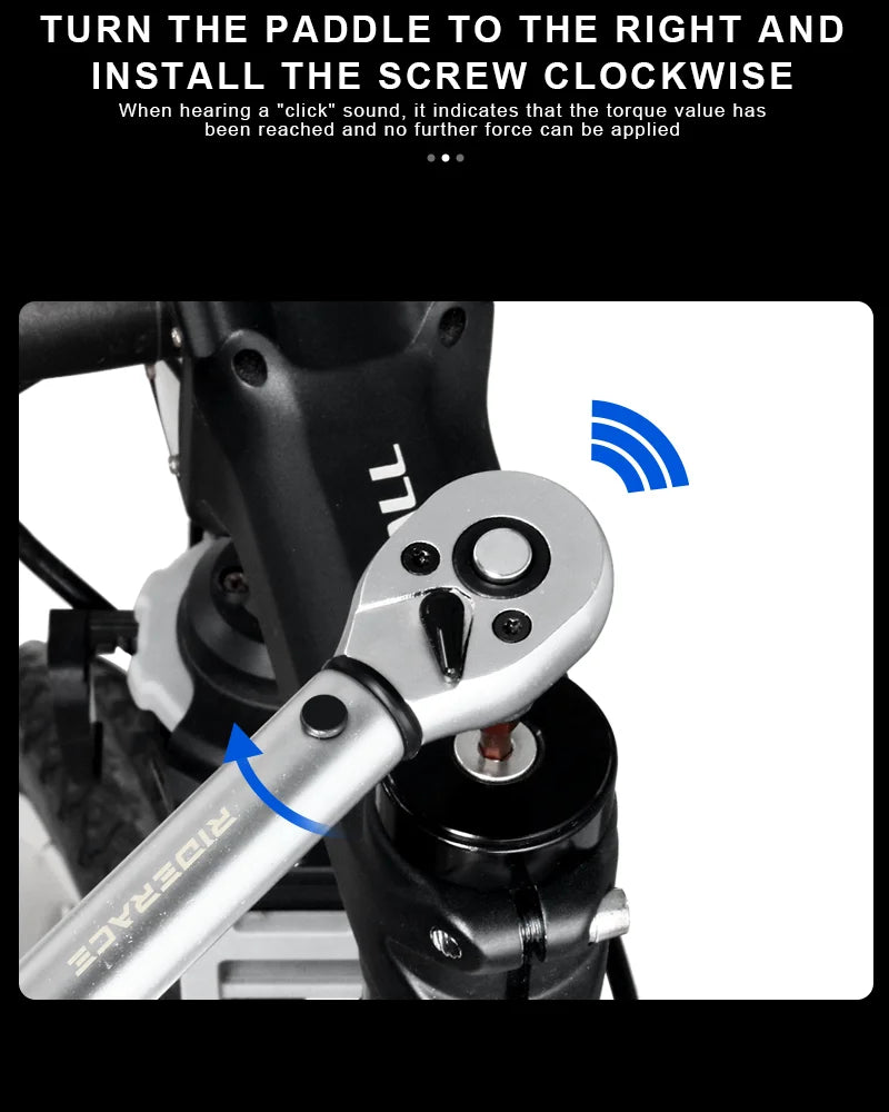 Bicycle Torque Wrench Set 15Pcs 1/4" 2-24Nm Dual Direction Bike Allen Key Tool Socket Spanner Pro Motorcycle Repair Kit