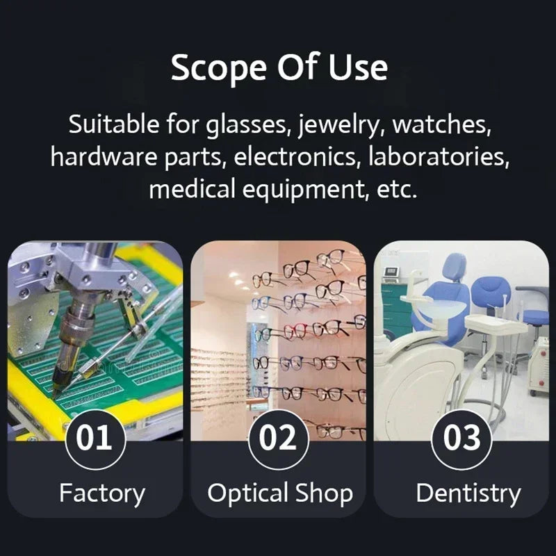 600ML Portable Ultrasonic Cleaner Jewelry Parts Glasses Denture False Teeth Watch Washing Machine Tub Dual Frequency Vibration