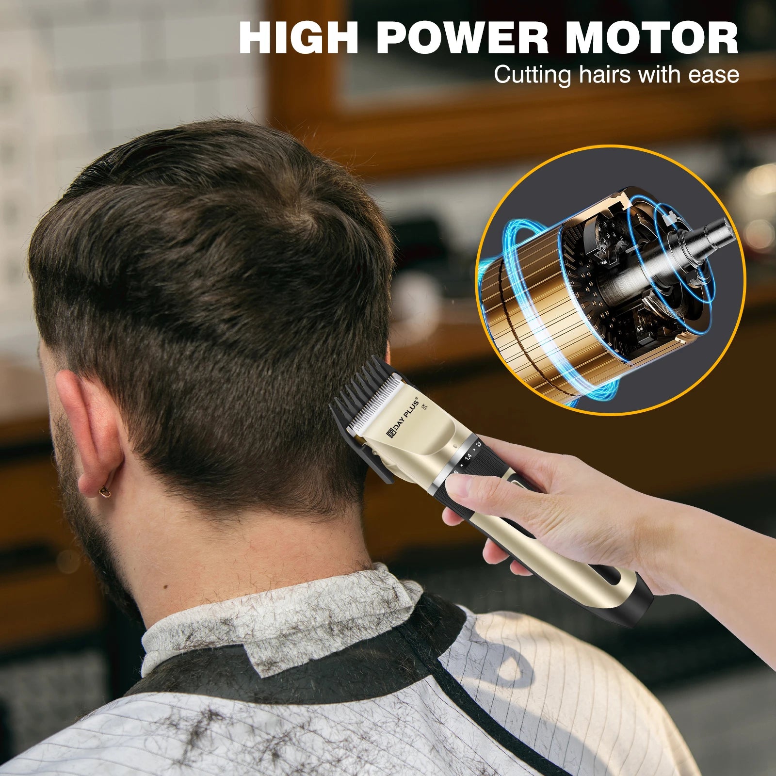 Professional Hair Trimmer, All-In-1 Body Hair Trimmer, Cordless Precision Trimmer, 90 Minutes Ultrasonic Sharp Blade for Men, Ki