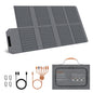 80W Foldable Solar Panel, Portable Power Supply with 4 Ports (Dc/Usb-C/2Xusb-A) & 7-In-1 Connector for Emergency Backup