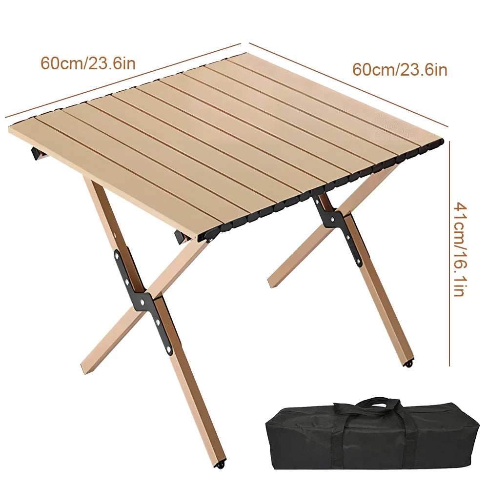 Outdoor Folding Table Camping Table Portable Lightweight Camp BBQ Grill Table Picnic Table High Bearing Foldable Table