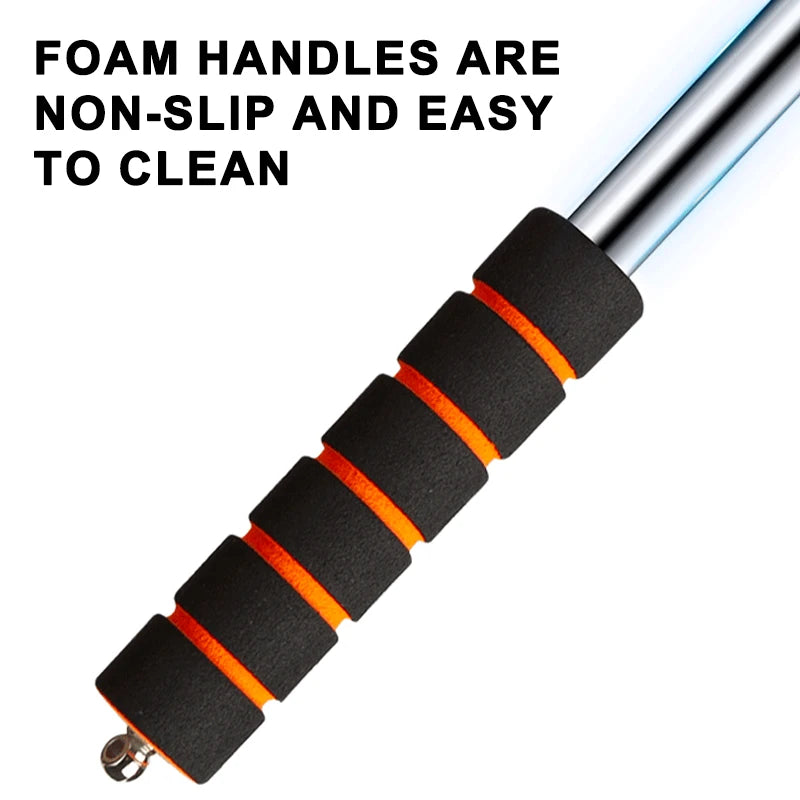 Car Windshield Glass Cleaner Microfiber Car Window Cleaning Brush Extendable Handle Interior Exterior Car Wash Tools