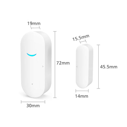 TAIBOAN Tuya Wifi Door Sensor Smart APP Window Sensor Alarm Detector Independent Magnetic Sensor Work with Alexa Google Home