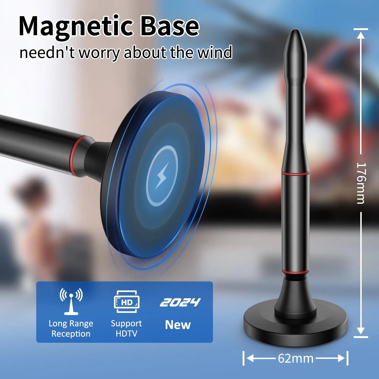 Antenna for Digital Tv Signal Booster High Gain 30 DBI Indoor Digital Antenna for Wide Range Hdtv Reception Home Tv Aerial