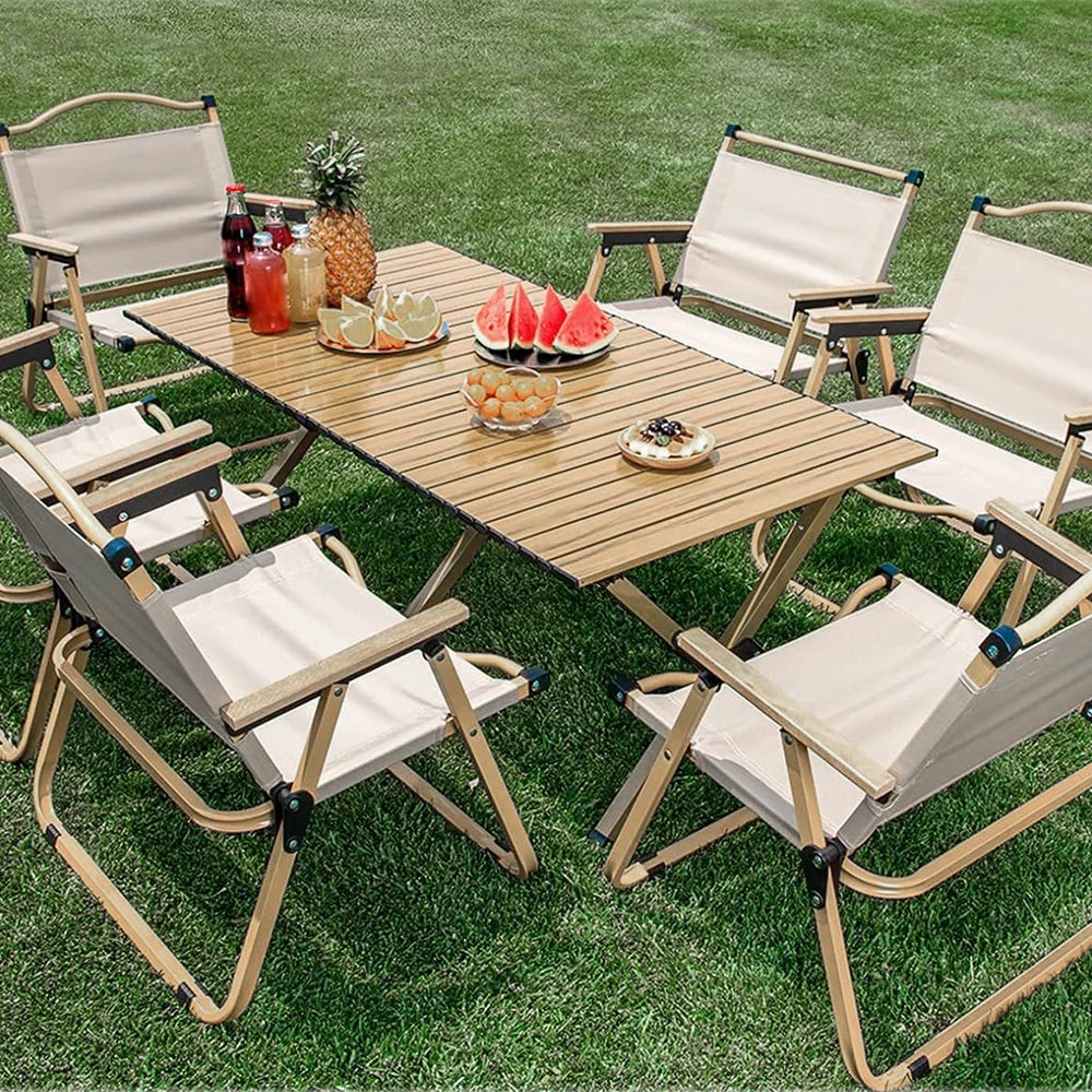 Outdoor Folding Table Camping Table Portable Lightweight Camp BBQ Grill Table Picnic Table High Bearing Foldable Table