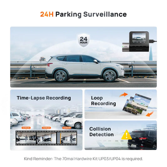 2024 New  Dash Cam A510 1944P HDR GPS ADAS 4G Connectivity  4G Front Cam A510 Car DVR 24H Parking Support Rear Cam