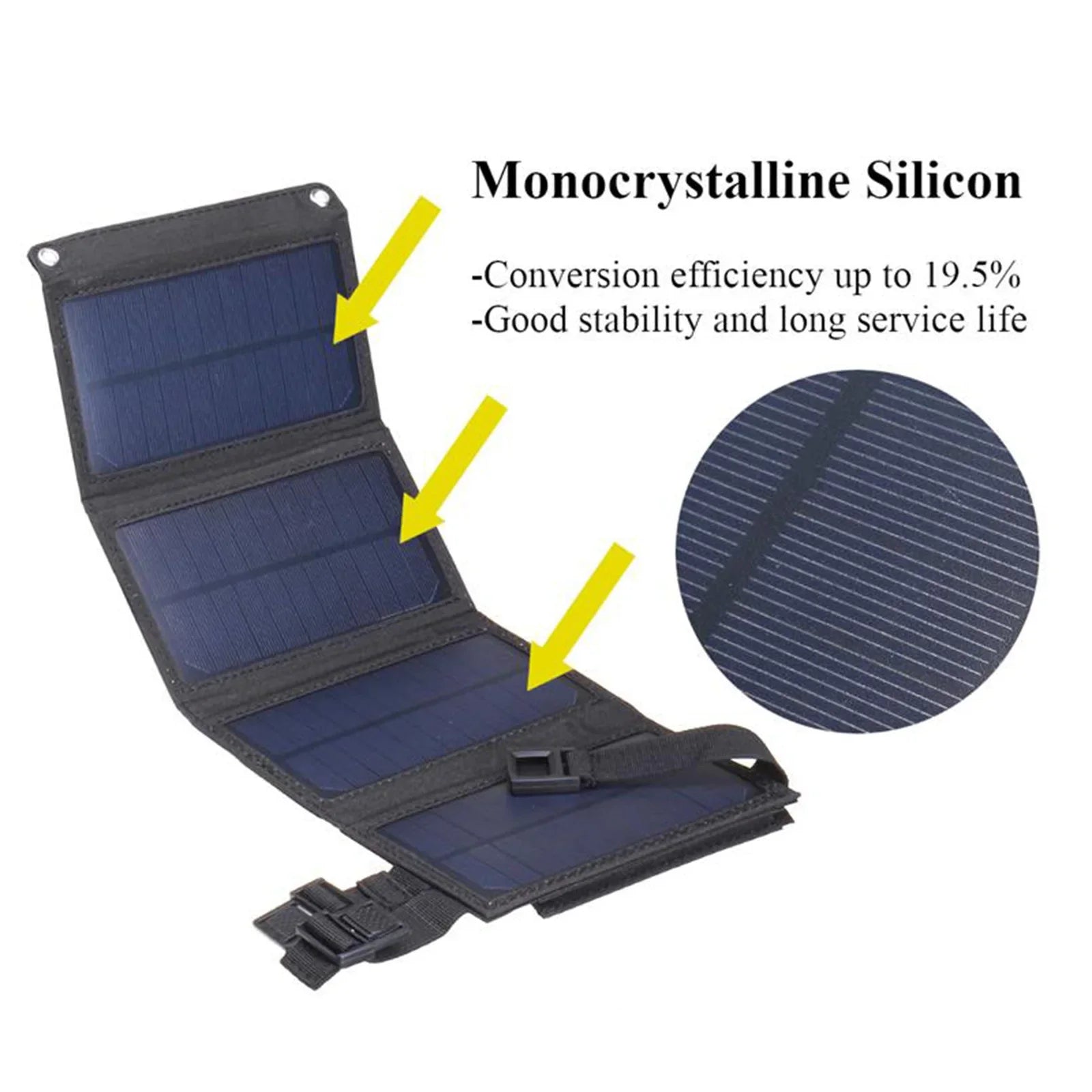 20W Foldable Solar Panel 5V USB Solar Cell Portable Waterproof Solar Panel Mobile Phone Battery Charger Outdoor Phone Power Bank