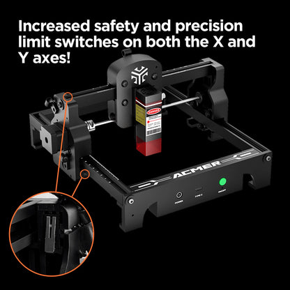S1 6W Mini Laser Engraver Pre-Assembled Laser Engraving Printer Ultra-Light DIY Engraver Tool Logo CNC Machine