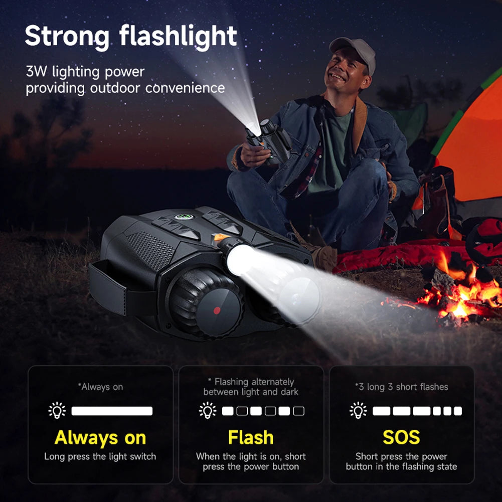 4K Night Vision Binoculars 800M Night Range Infrared Night Vision Telescope Camera 10X Digital Zoom Infrared Goggle for Hunting