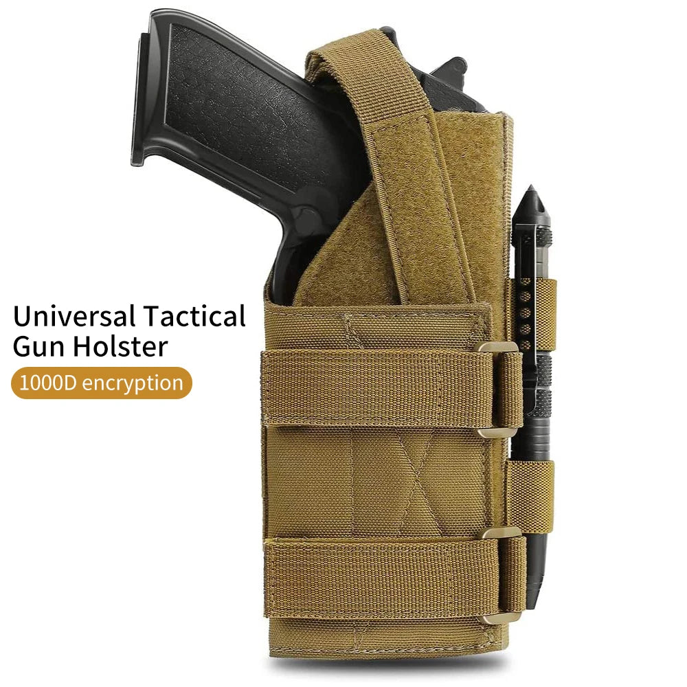 Universal Tactical Gun Holster Modular Belt Pistol Pouch for Right Hand G17 18 19 26 34 Military Rifle Holster for 1911 Glock