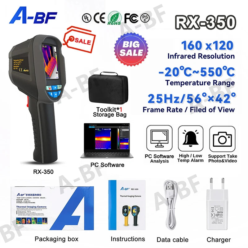 Infrared Thermal Imager RX-300 Industrial Floor Heating Detection ISR192*192 Pixel Enhancement Thermal Imaging Camera