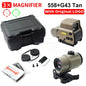 Hot Sale 558 Holographic Collimator Red Dot Sight G43/G33 3X G45 5X Magnifier Airsoft Hunting Gear W/20Mm Rail Mounts & QD Lever