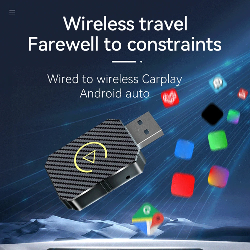 Wireless Carplay Android Auto Adapter Plug&Play Smart AI Box BT Carplay AI Box for OEM Wired Carplay/Andriod Auto Cars